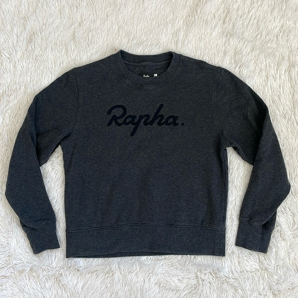 Rapha Dark Charcoal Gray Logo Sweatshirt